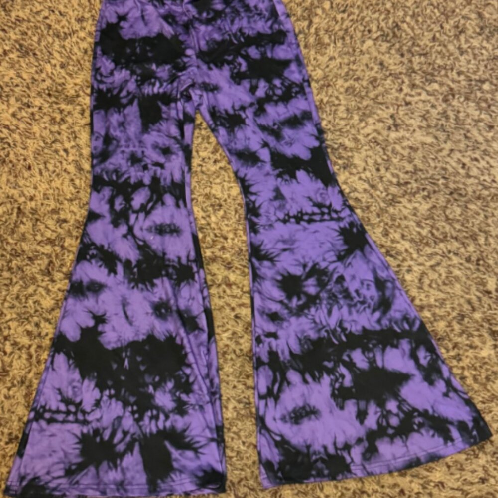 Purple and Black Leggings